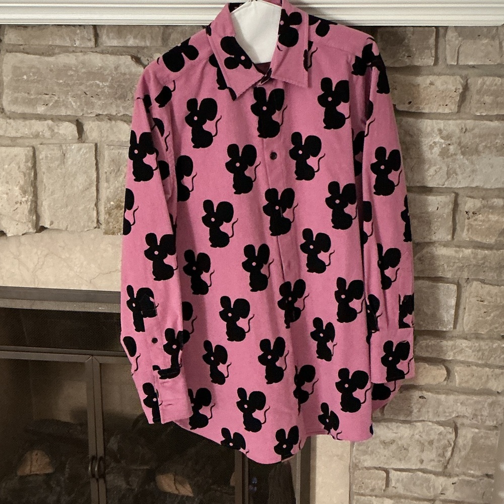 JW ANDERSON Lavendar and Black Mouse Print Shirt unisex